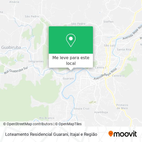 Loteamento Residencial Guarani mapa