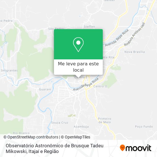 Observatório Astronômico de Brusque Tadeu Mikowski mapa