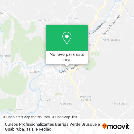 Cursos Profissionalizantes Barriga Verde Brusque e Guabiruba mapa