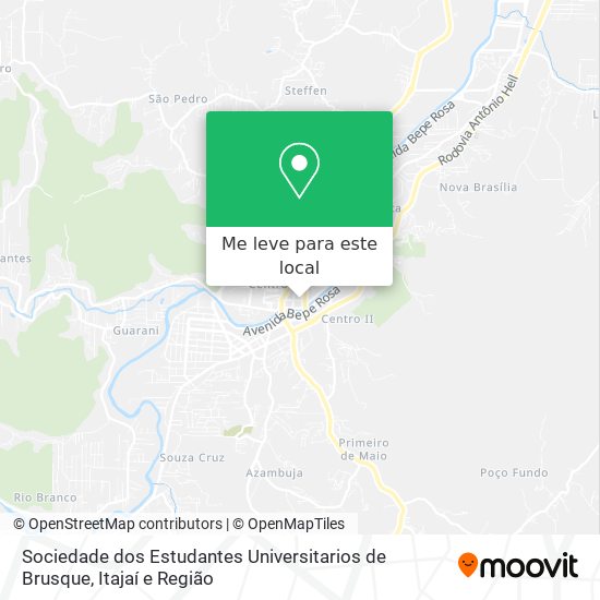 Sociedade dos Estudantes Universitarios de Brusque mapa