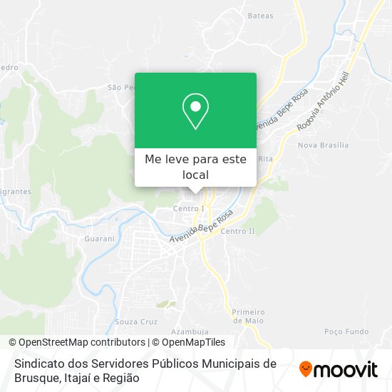 Sindicato dos Servidores Públicos Municipais de Brusque mapa