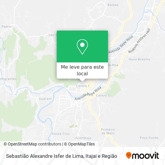 Sebastião Alexandre Isfer de Lima mapa