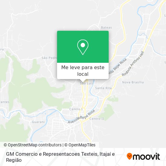 GM Comercio e Representacoes Texteis mapa