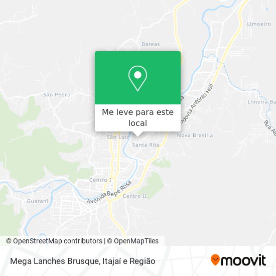 Mega Lanches Brusque mapa