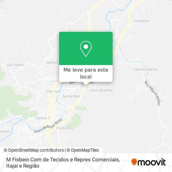 M Fisbein Com de Tecidos e Repres Comerciais mapa