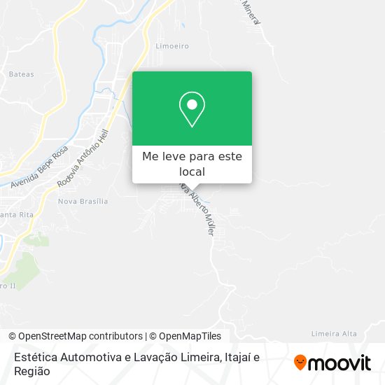 Estética Automotiva e Lavação Limeira mapa