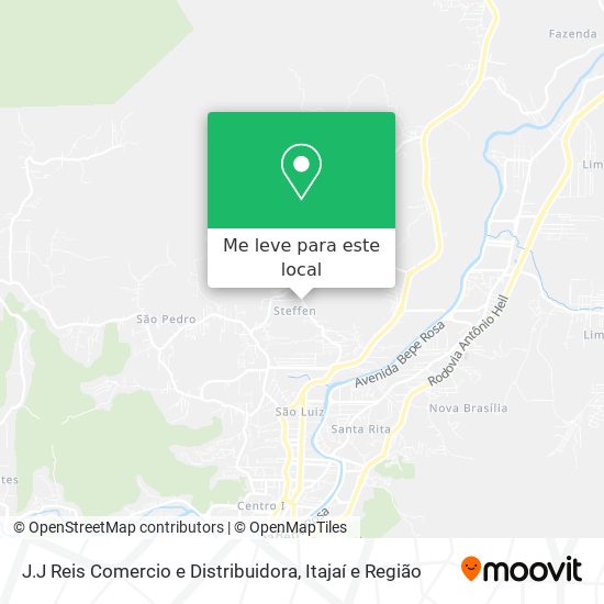 J.J Reis Comercio e Distribuidora mapa