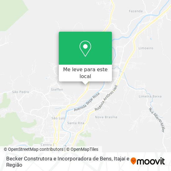 Becker Construtora e Incorporadora de Bens mapa