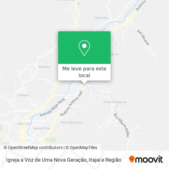 Igreja a Voz de Uma Nova Geração mapa