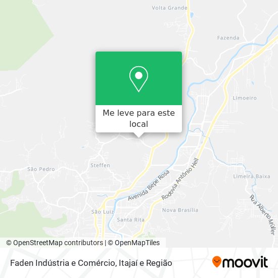 Faden Indústria e Comércio mapa