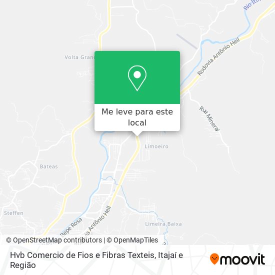 Hvb Comercio de Fios e Fibras Texteis mapa