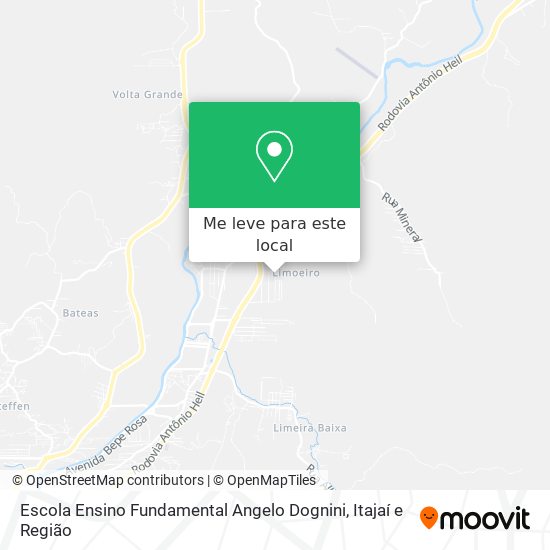Escola Ensino Fundamental Angelo Dognini mapa