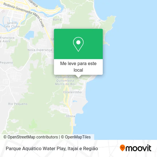 Parque Aquático Water Play mapa