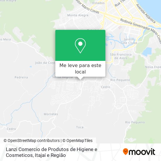 Lanzi Comercio de Produtos de Higiene e Cosmeticos mapa