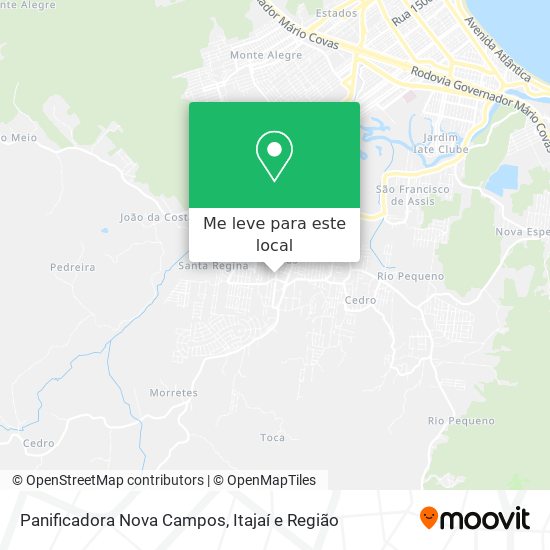 Panificadora Nova Campos mapa