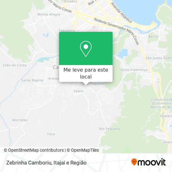 Zebrinha Camboriu mapa