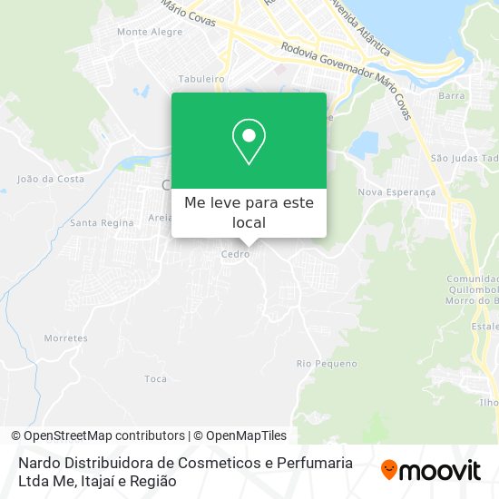 Nardo Distribuidora de Cosmeticos e Perfumaria Ltda Me mapa