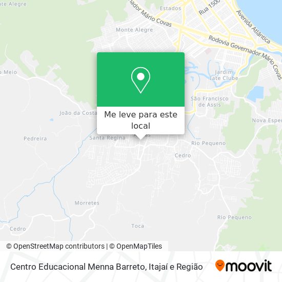 Centro Educacional Menna Barreto mapa