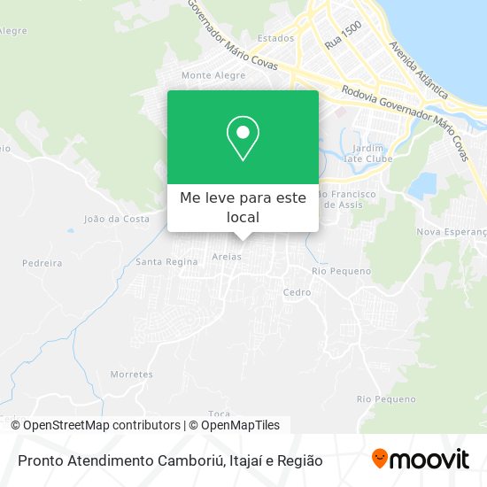 Pronto Atendimento Camboriú mapa