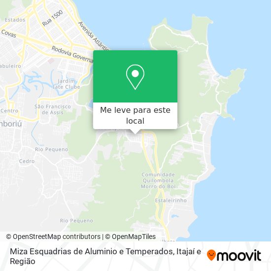 Miza Esquadrias de Aluminio e Temperados mapa