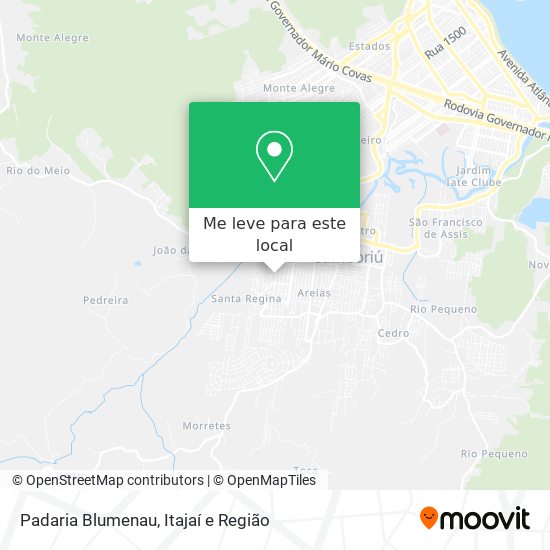 Padaria Blumenau mapa