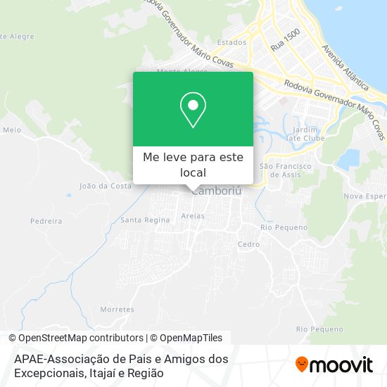 APAE-Associação de Pais e Amigos dos Excepcionais mapa
