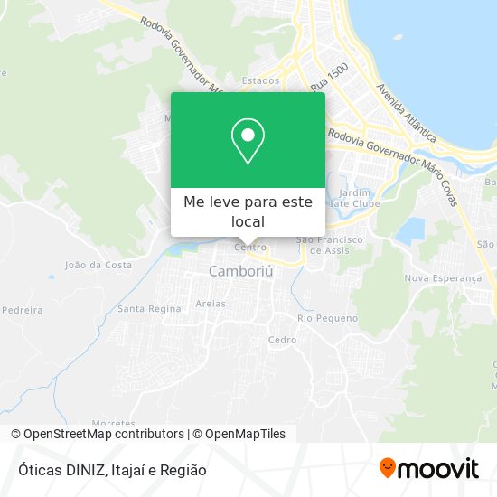 Óticas DINIZ mapa