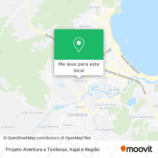 Projeto Aventura e Tirolesas mapa