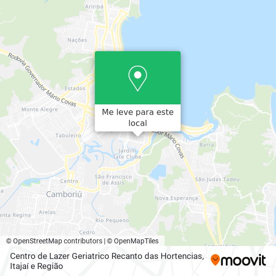 Centro de Lazer Geriatrico Recanto das Hortencias mapa