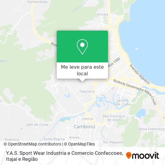 Y.A.S. Sport Wear Industria e Comercio Confeccoes mapa