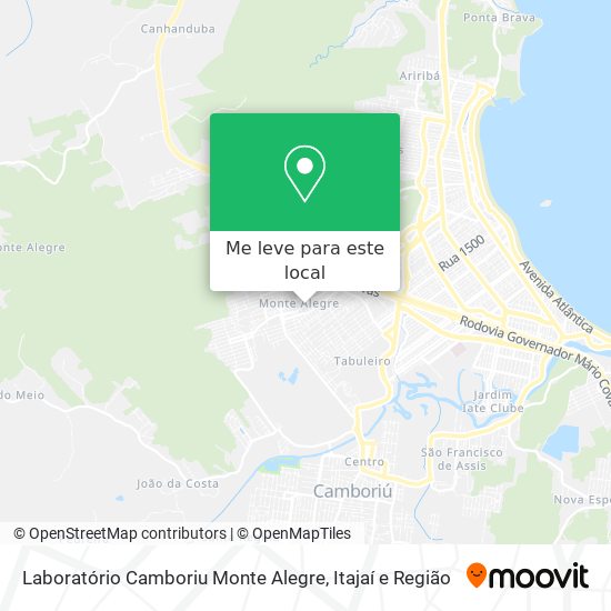 Laboratório Camboriu Monte Alegre mapa