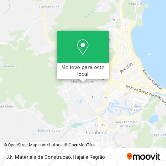 J.N Materiais de Construcao mapa