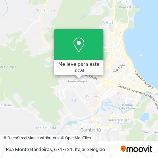 Rua Monte Bandeiras, 671-721 mapa