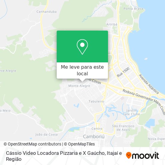 Cássio Video Locadora Pizzaria e X Gaúcho mapa