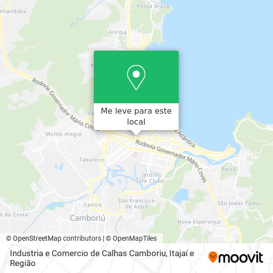 Industria e Comercio de Calhas Camboriu mapa