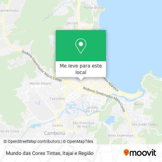 Mundo das Cores Tintas mapa