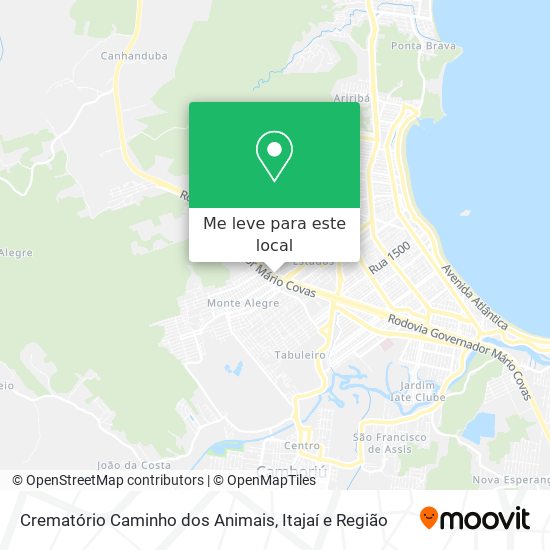 Crematório Caminho dos Animais mapa