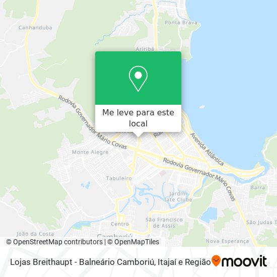 Lojas Breithaupt - Balneário Camboriú mapa