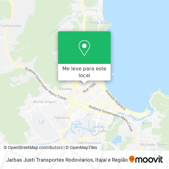 Jarbas Justi Transportes Rodoviarios mapa