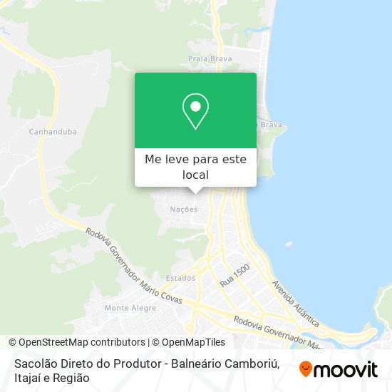 Sacolão Direto do Produtor - Balneário Camboriú mapa