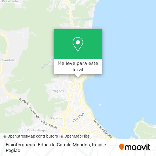 Fisioterapeuta Eduarda Camila Mendes mapa