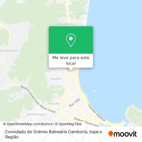 Consulado do Grêmio Balneário Camboriú mapa