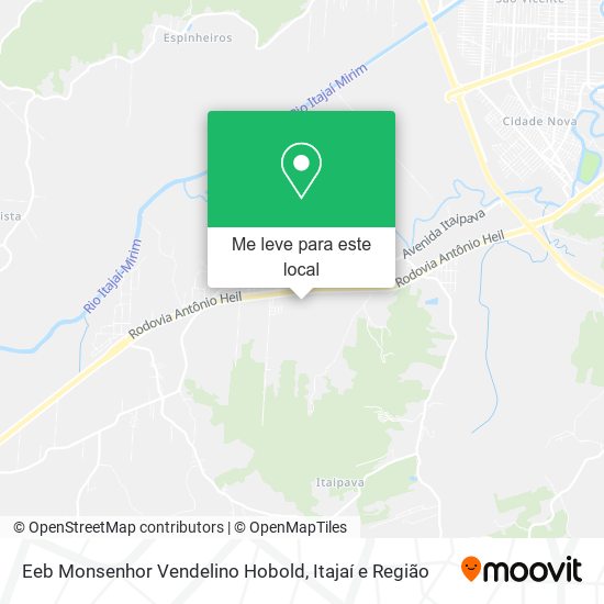 Eeb Monsenhor Vendelino Hobold mapa