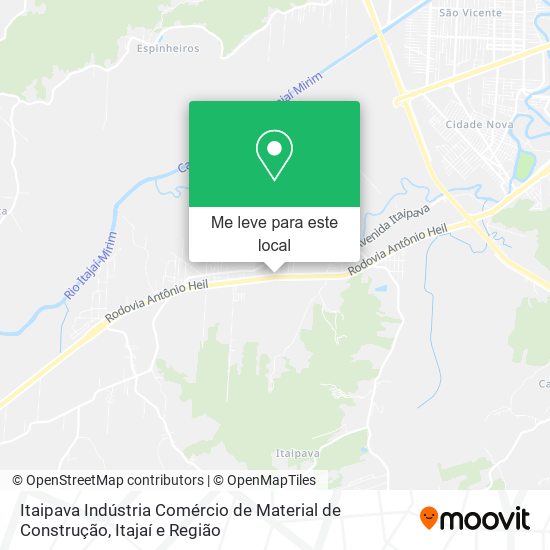 Itaipava Indústria Comércio de Material de Construção mapa