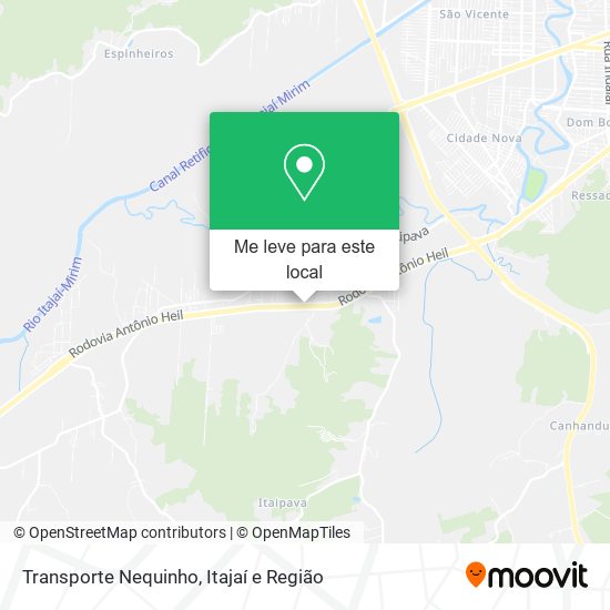 Transporte Nequinho mapa