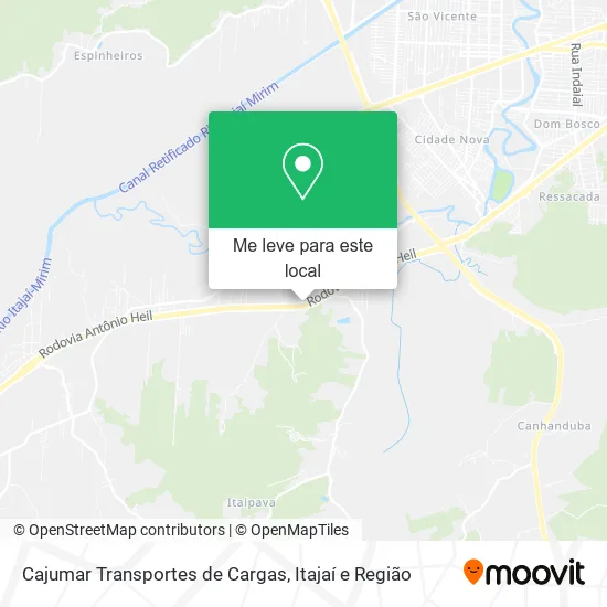 Cajumar Transportes de Cargas mapa