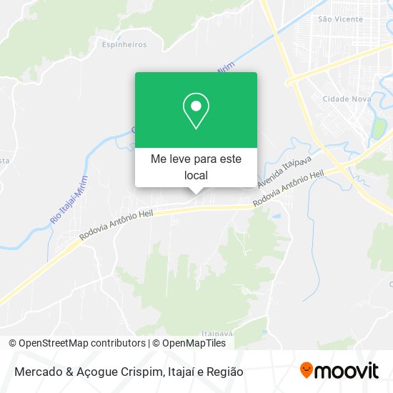 Mercado & Açogue Crispim mapa