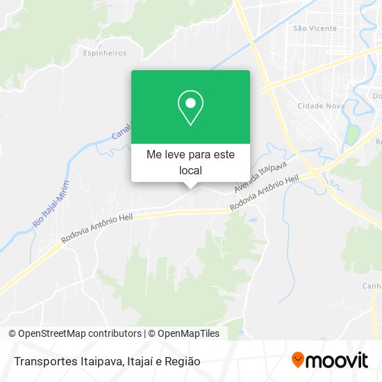 Transportes Itaipava mapa