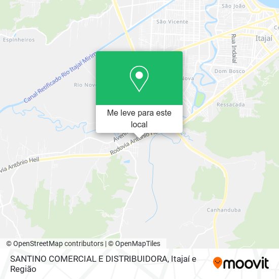 SANTINO COMERCIAL E DISTRIBUIDORA mapa