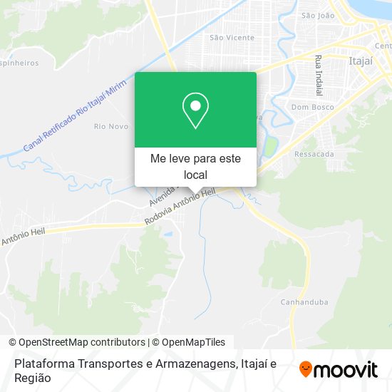 Plataforma Transportes e Armazenagens mapa